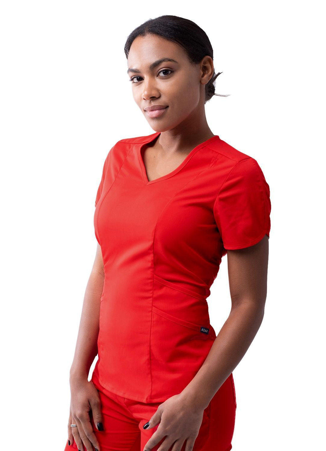 Adar Women's Modern V-Neck Scrub Top 1