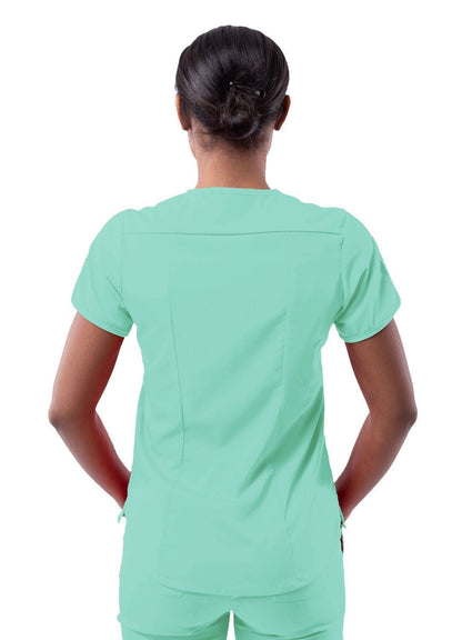 Adar Women's Modern V-Neck Scrub Top 3