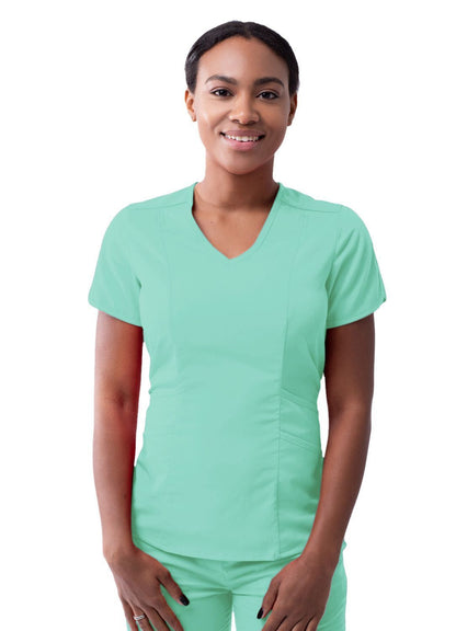 Adar Women's Modern V-Neck Scrub Top 3