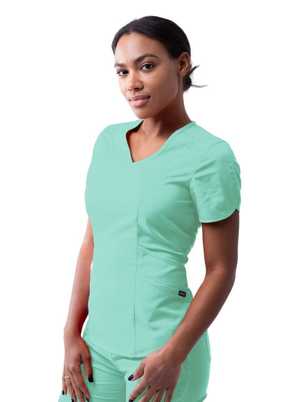 Adar Women's Modern V-Neck Scrub Top 3