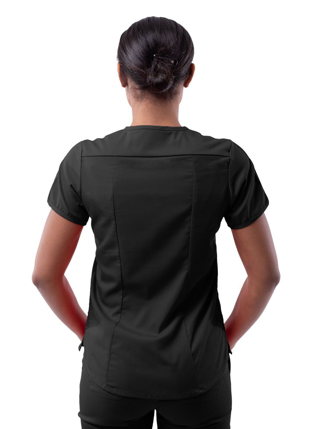 Adar Women's Modern V-Neck Scrub Top 1