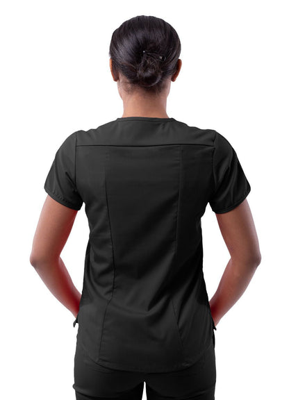 Adar Women's Modern V-Neck Scrub Top 1