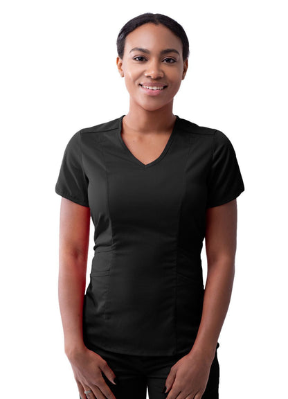 Adar Women's Modern V-Neck Scrub Top 1