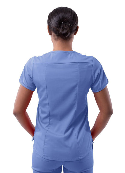 Adar Women's Modern V-Neck Scrub Top 1