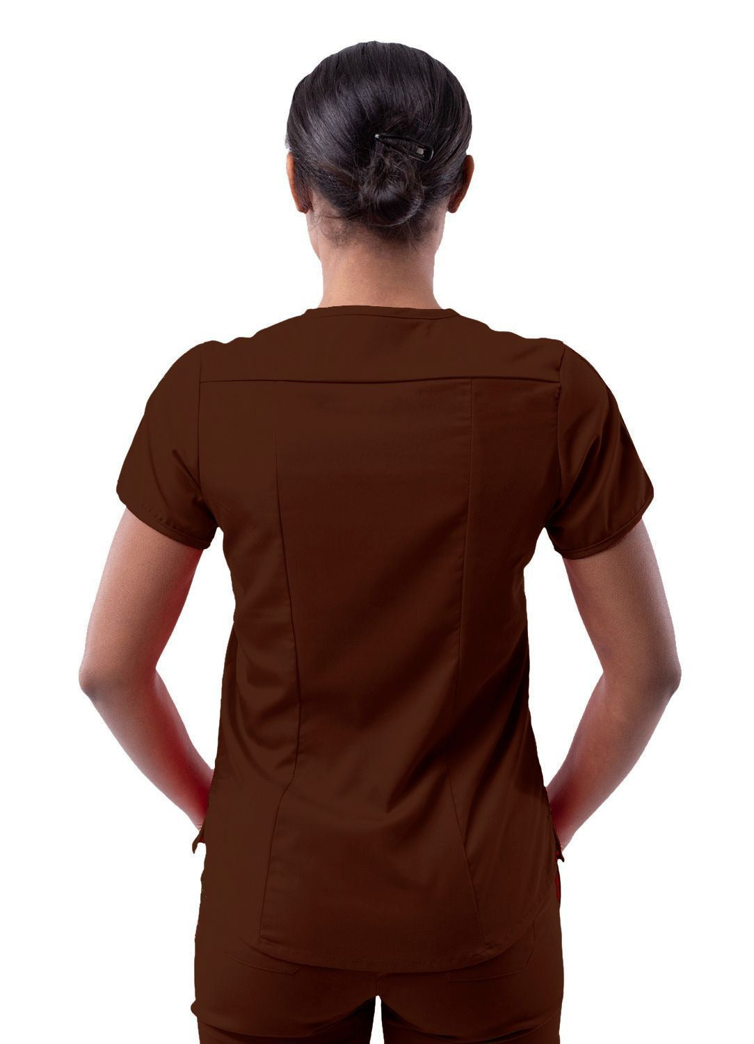 Adar Women's Modern V-Neck Scrub Top 1