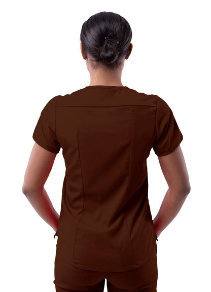 Adar Women's Modern V-Neck Scrub Top 1