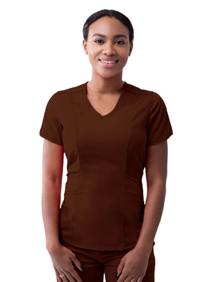 Adar Women's Modern V-Neck Scrub Top 1
