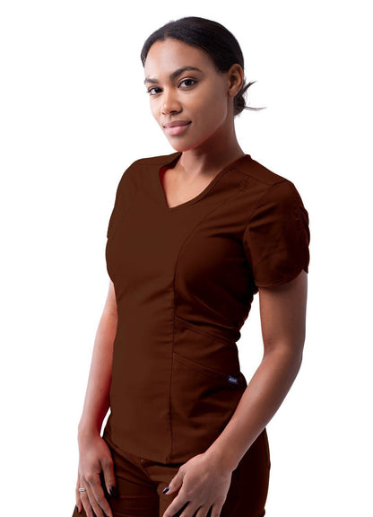 Adar Women's Modern V-Neck Scrub Top 1