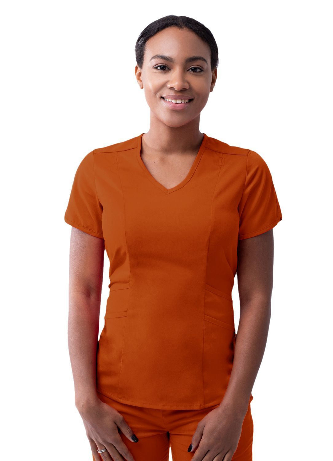Adar Women's Modern V-Neck Scrub Top 1