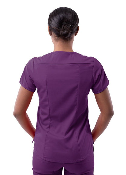 Adar Women's Modern V-Neck Scrub Top 1
