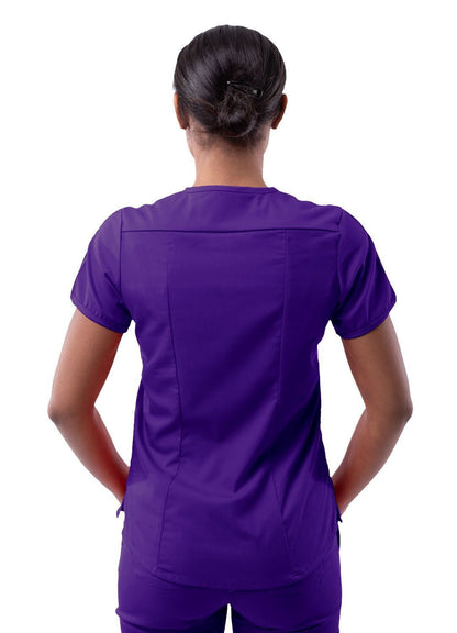 Adar Women's Modern V-Neck Scrub Top 3