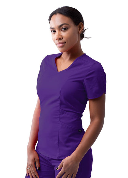 Adar Women's Modern V-Neck Scrub Top 3