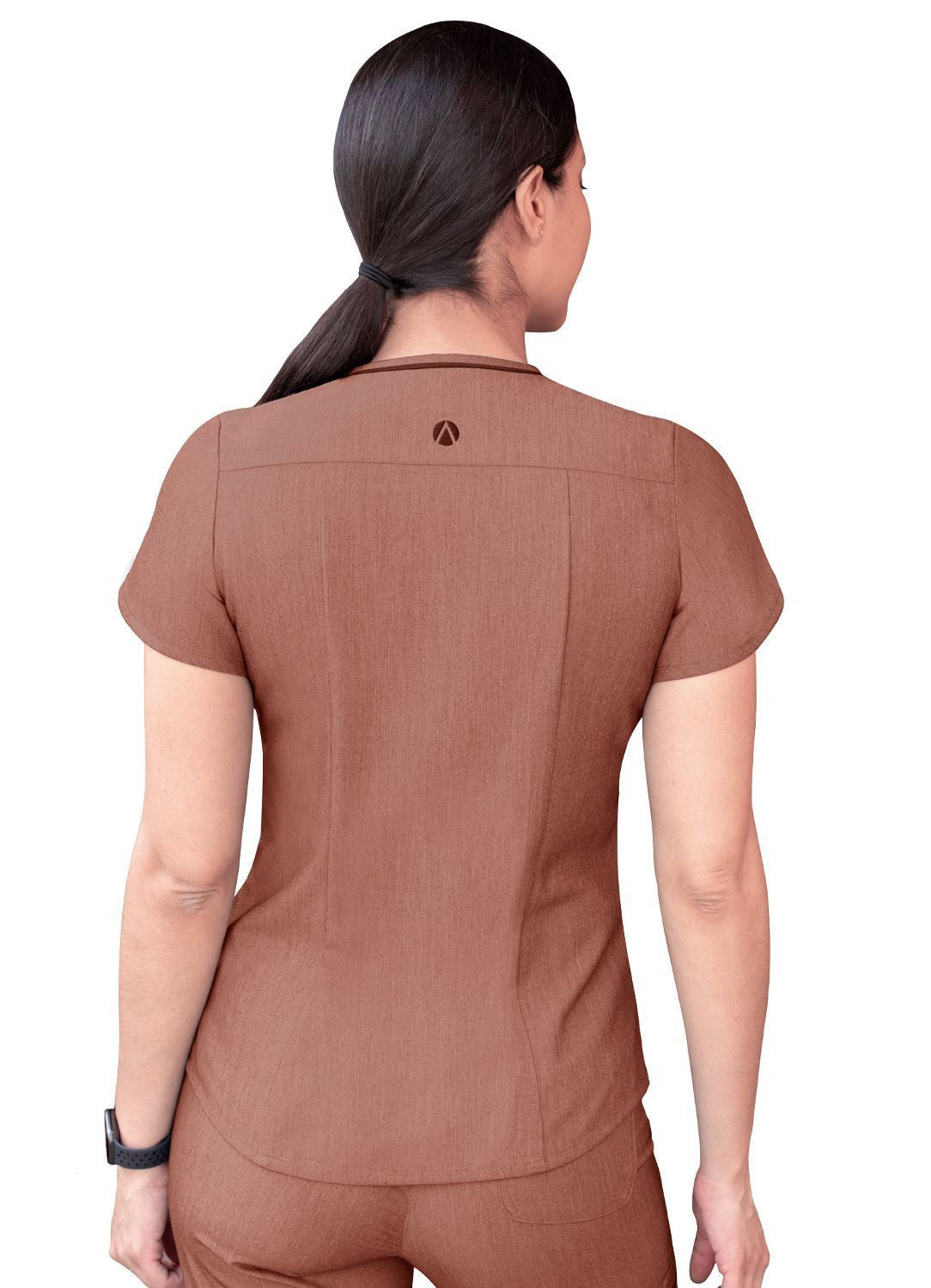 Adar Women's Modern V-Neck Scrub Top 2