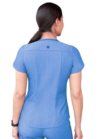 Adar Women's Modern V-Neck Scrub Top 2