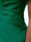 Adar Women's Modern V-Neck Scrub Top - Hunter Green