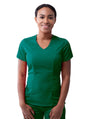 Adar Women's Modern V-Neck Scrub Top - Eggplant - Hunter Green - Navy
