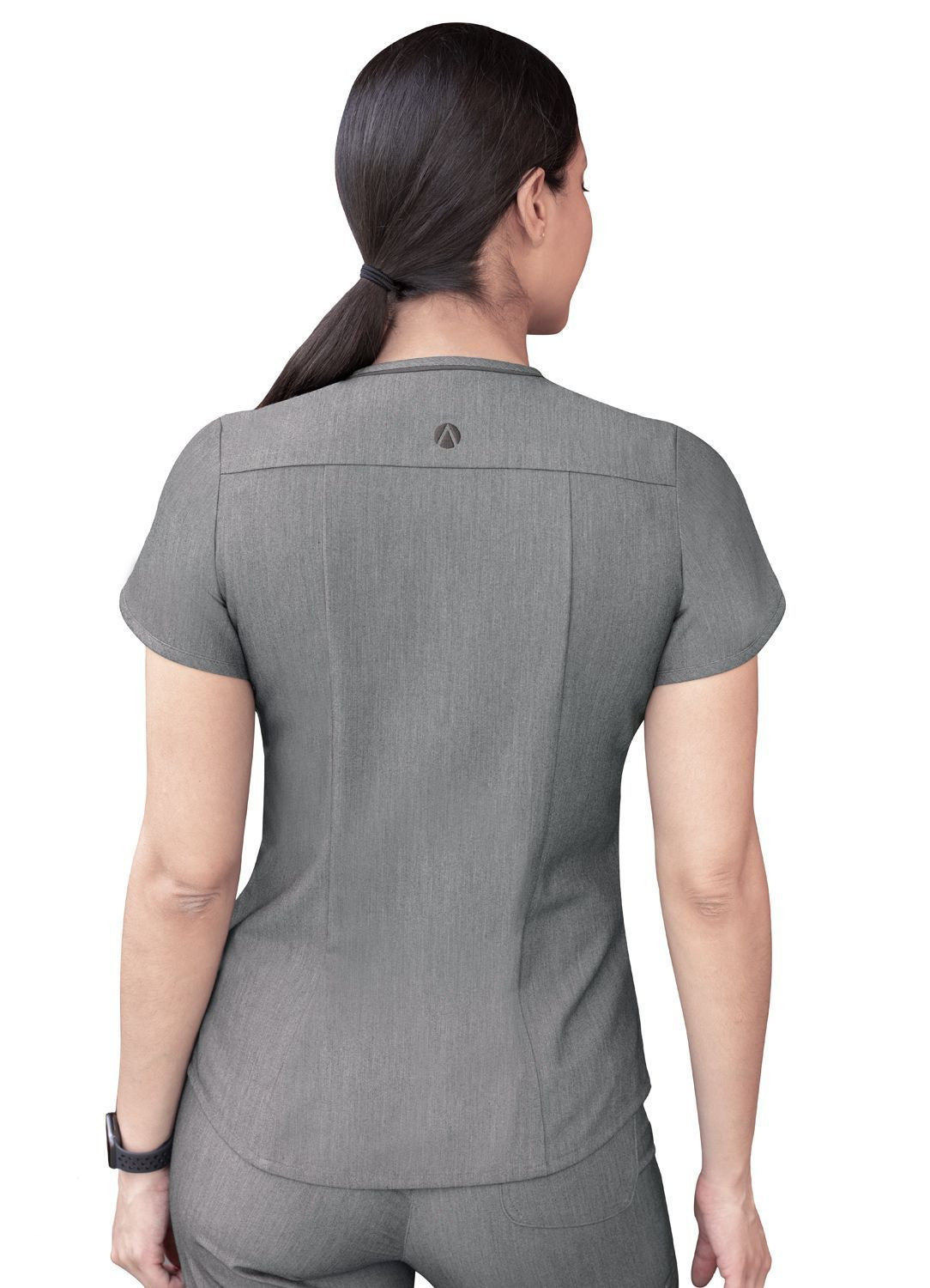 Adar Women's Modern V-Neck Scrub Top 2