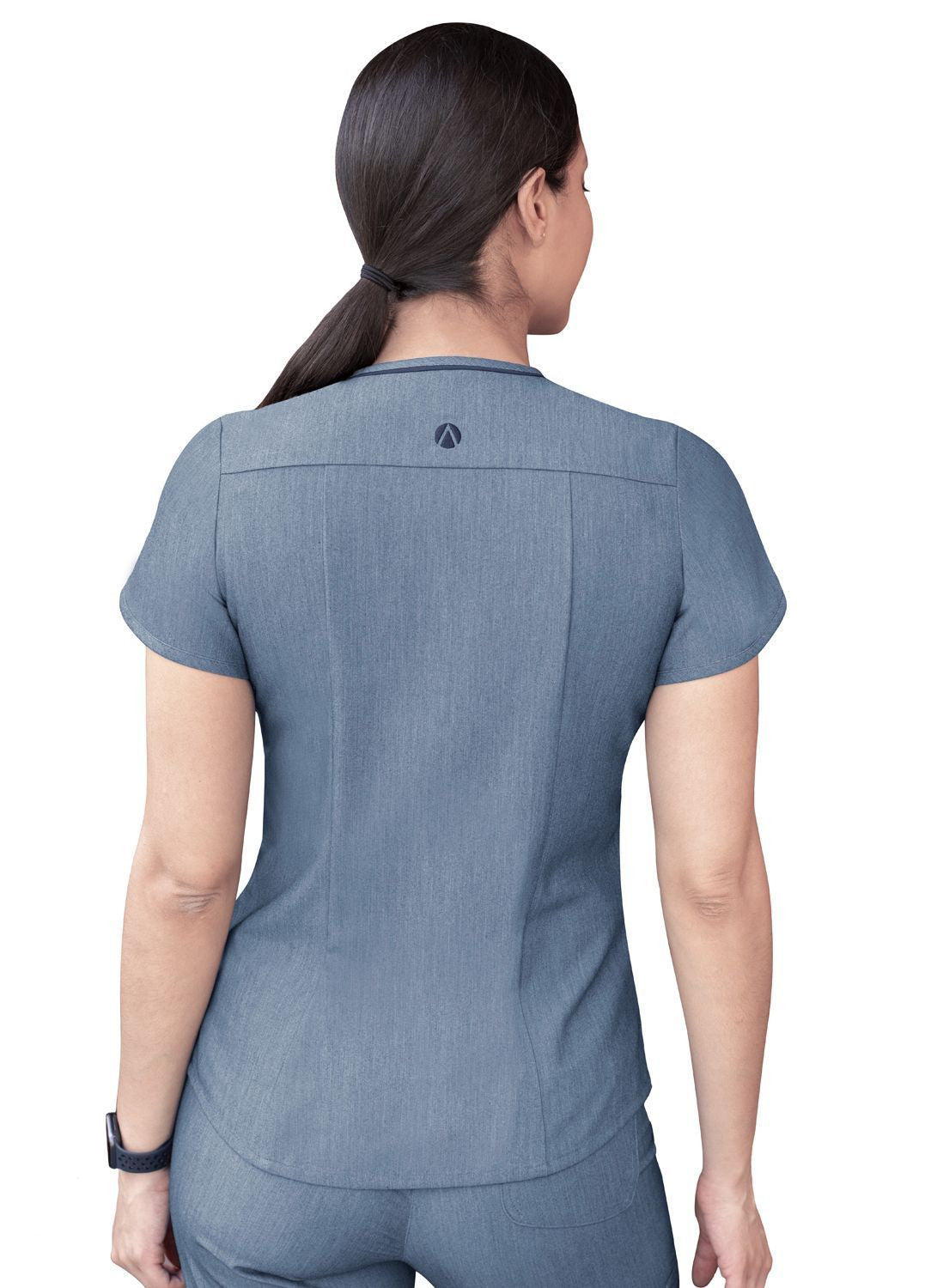 Adar Women's Modern V-Neck Scrub Top 3