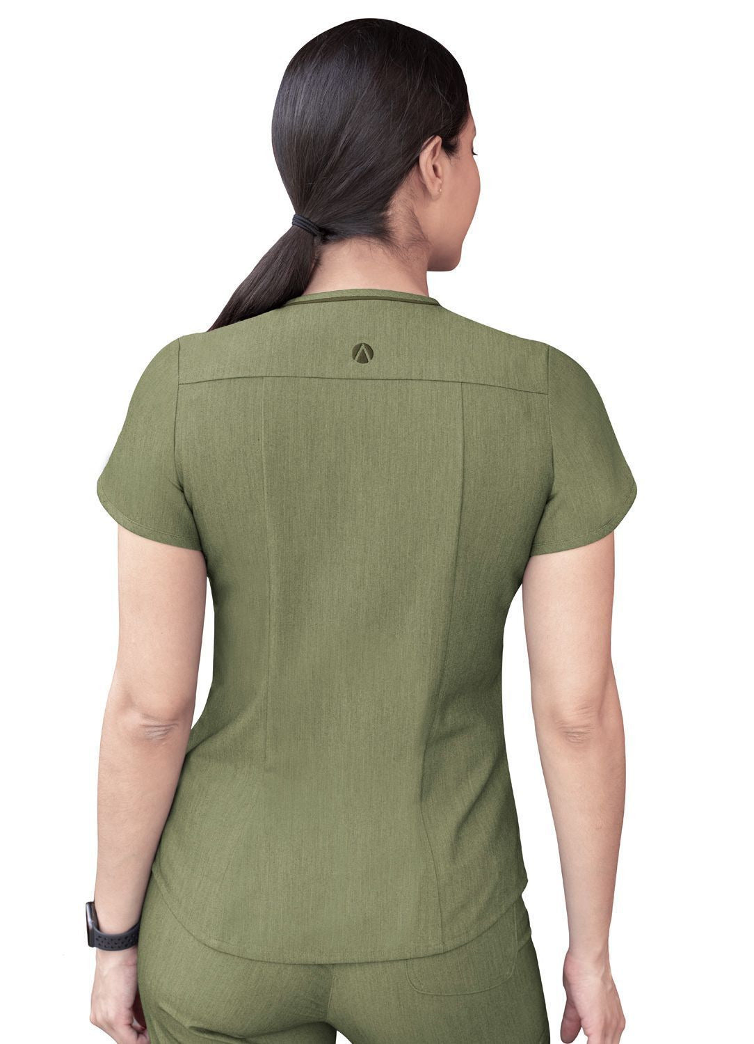 Adar Women's Modern V-Neck Scrub Top 2