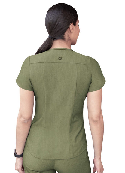 Adar Women's Modern V-Neck Scrub Top 2