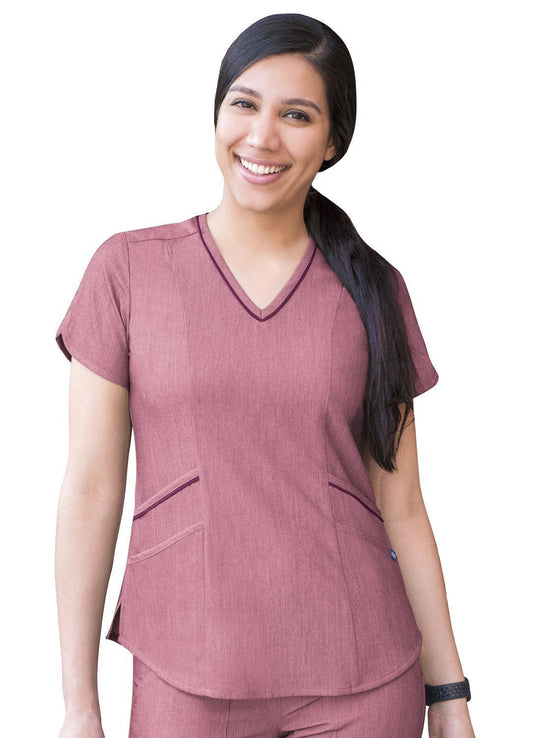 Adar Women's Modern V-Neck Scrub Top 3