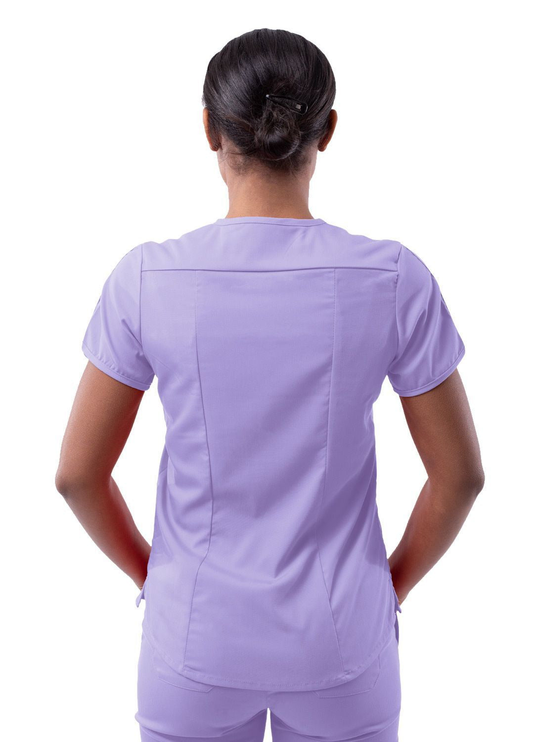 Adar Women's Modern V-Neck Scrub Top 3