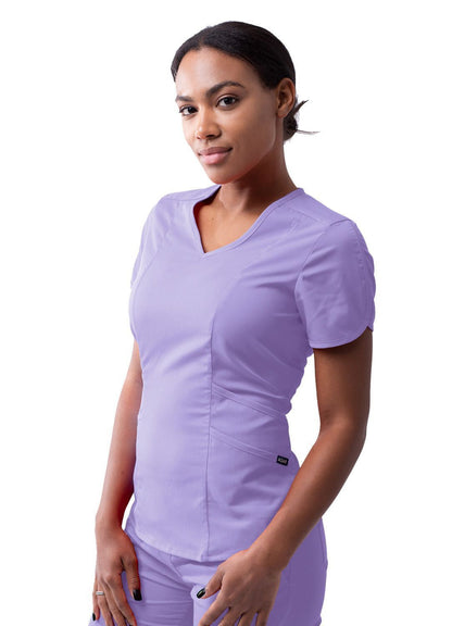 Adar Women's Modern V-Neck Scrub Top 3