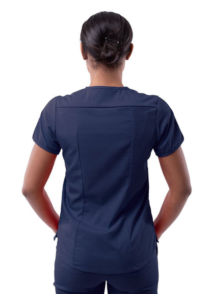 Adar Women's Modern V-Neck Scrub Top 1