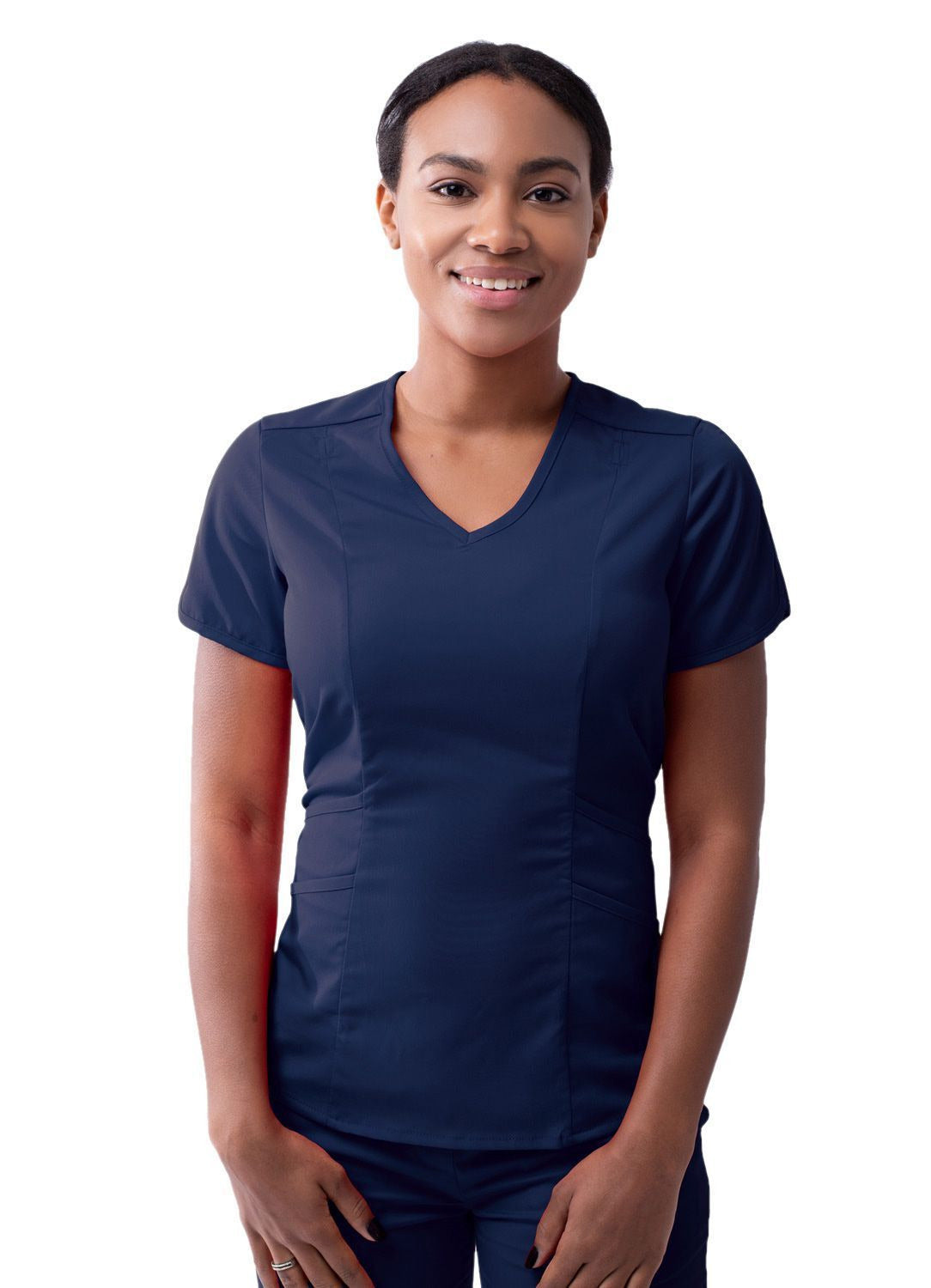 Adar Women's Modern V-Neck Scrub Top 1