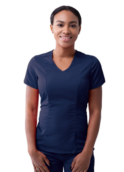 Adar Women's Modern V-Neck Scrub Top 1