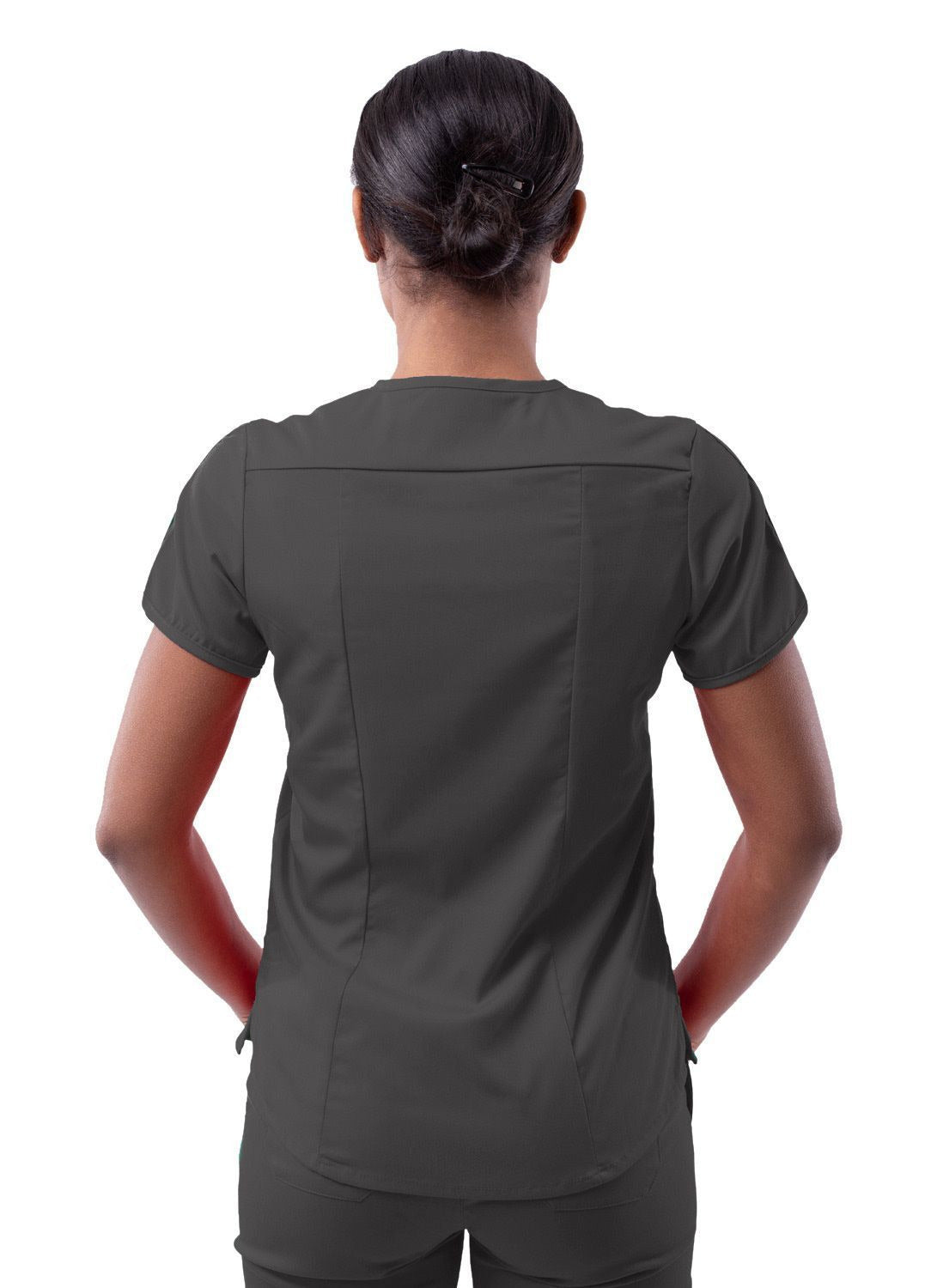 Adar Women's Modern V-Neck Scrub Top 1