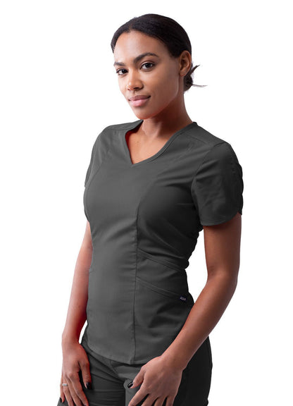Adar Women's Modern V-Neck Scrub Top 1