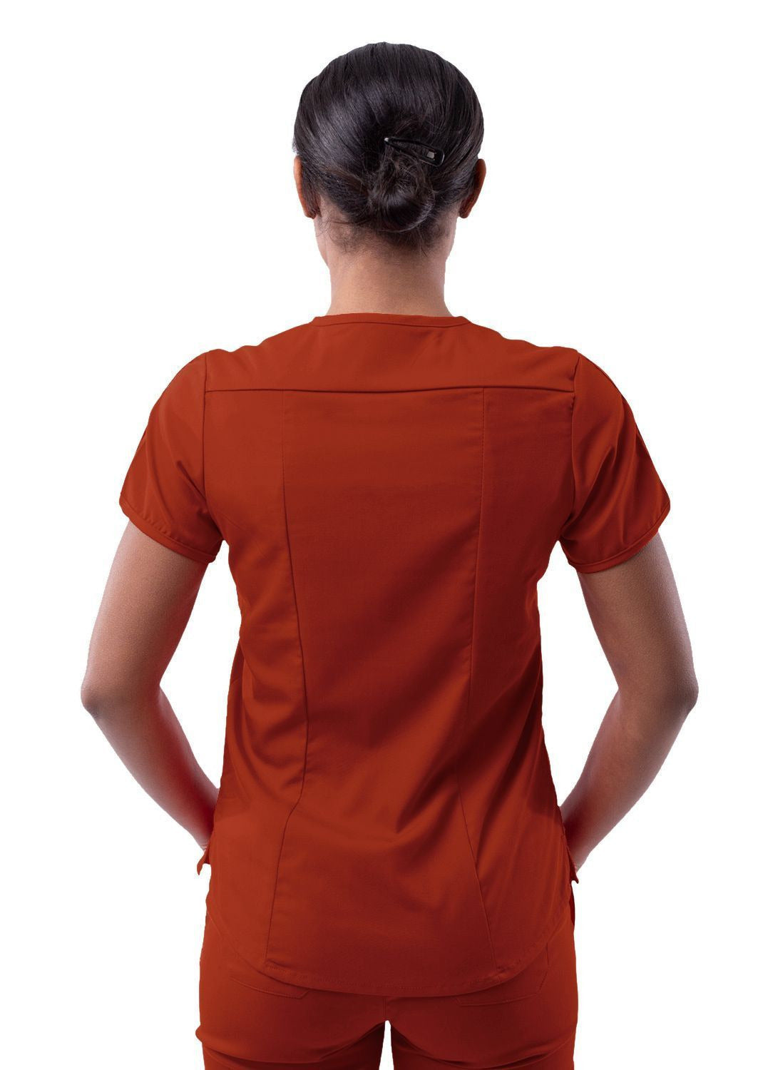 Adar Women's Modern V-Neck Scrub Top 2