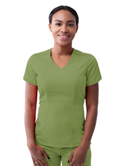 Adar Women's Modern V-Neck Scrub Top 2