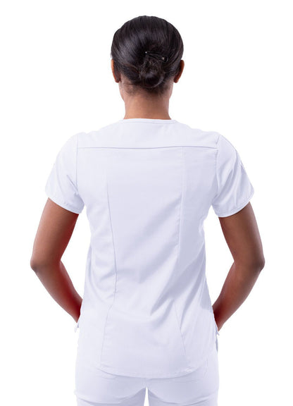 Adar Women's Modern V-Neck Scrub Top 2
