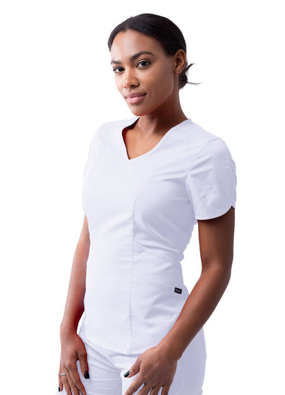 Adar Women's Modern V-Neck Scrub Top 2