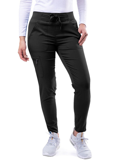 Adar Women's Ultimate Yoga Jogger Pant - Apple - Black - Caribbean Blue