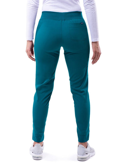 Adar Women's Ultimate Yoga Jogger Pant - Apple - Black - Caribbean Blue