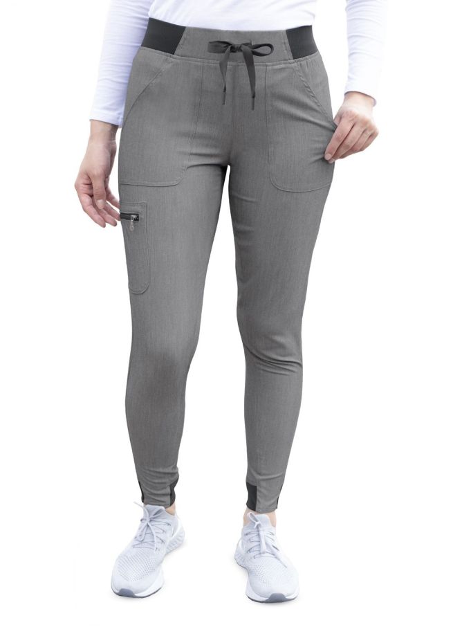 Adar Women's Ultimate Yoga Jogger Pant - Heather French Blue - Heather Grey - Heather Olive