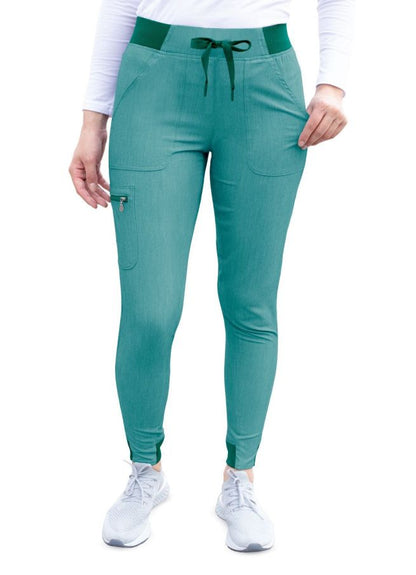Adar Women's Ultimate Yoga Jogger Pant - Heather Apple - Heather Hunter - Heather Coffee