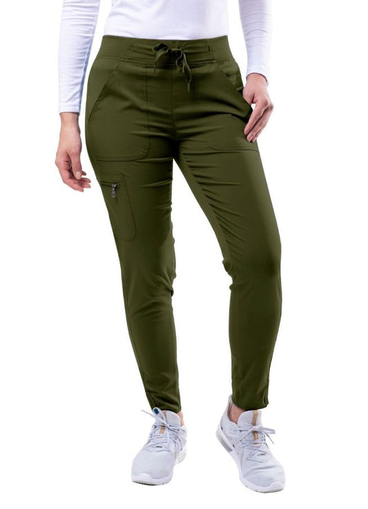 Adar Women's Ultimate Yoga Jogger Pant - Oliver - Pewter - Rapture Rose