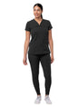 Adar Women's Movement Booster Jogger Scrub Set Apple - Black - Caribbean Blue