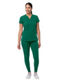 Adar Women's Movement Booster Jogger Scrub Set Eggplant - Hunter Green - Navy