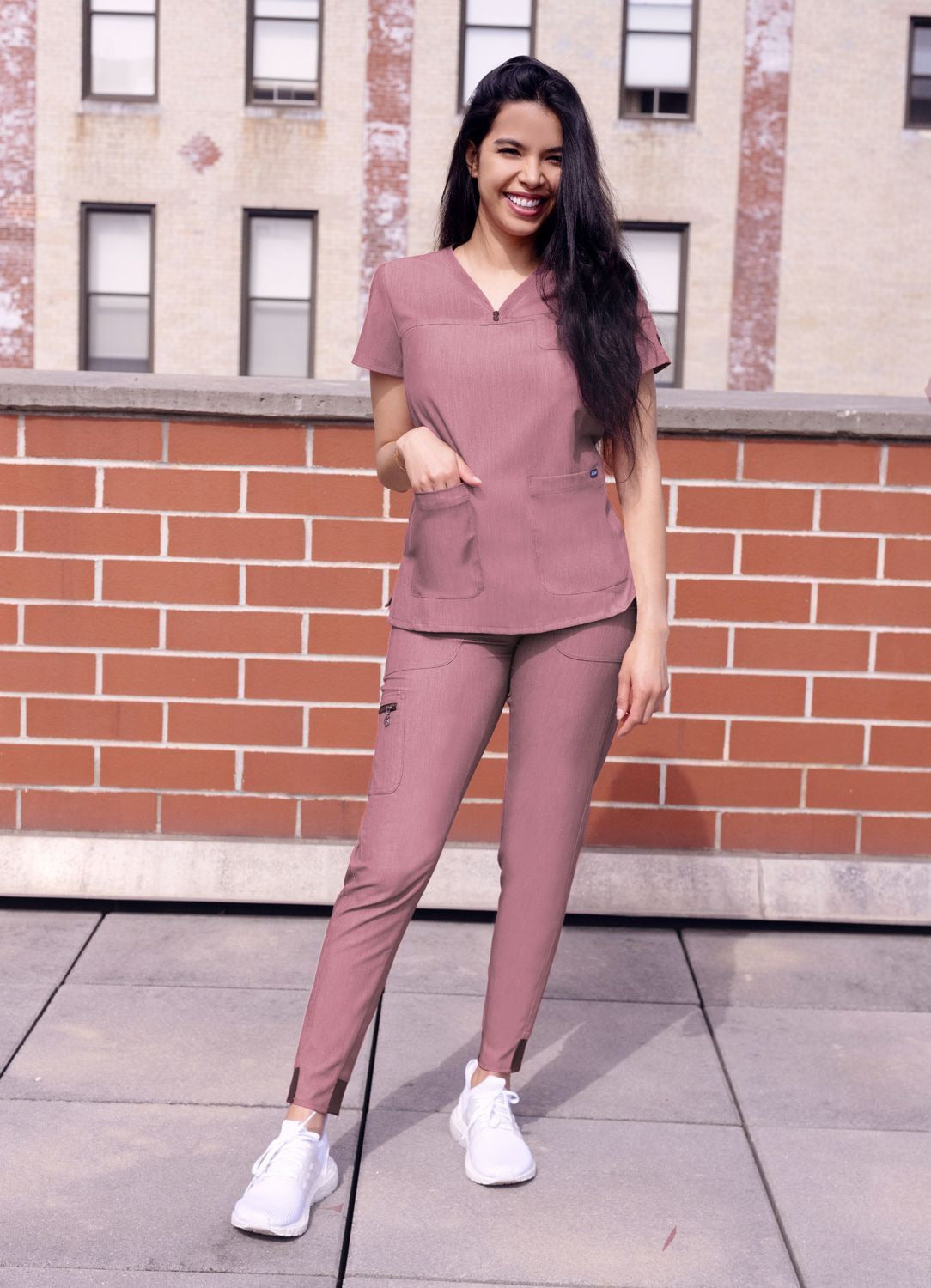 Adar Women's Movement Booster Jogger Scrub Set 3