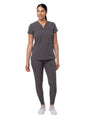 Adar Women's Movement Booster Jogger Scrub Set Oliver - Pewter - Rapture Rose