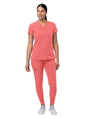 Adar Women's Movement Booster Jogger Scrub Set Oliver - Pewter - Rapture Rose