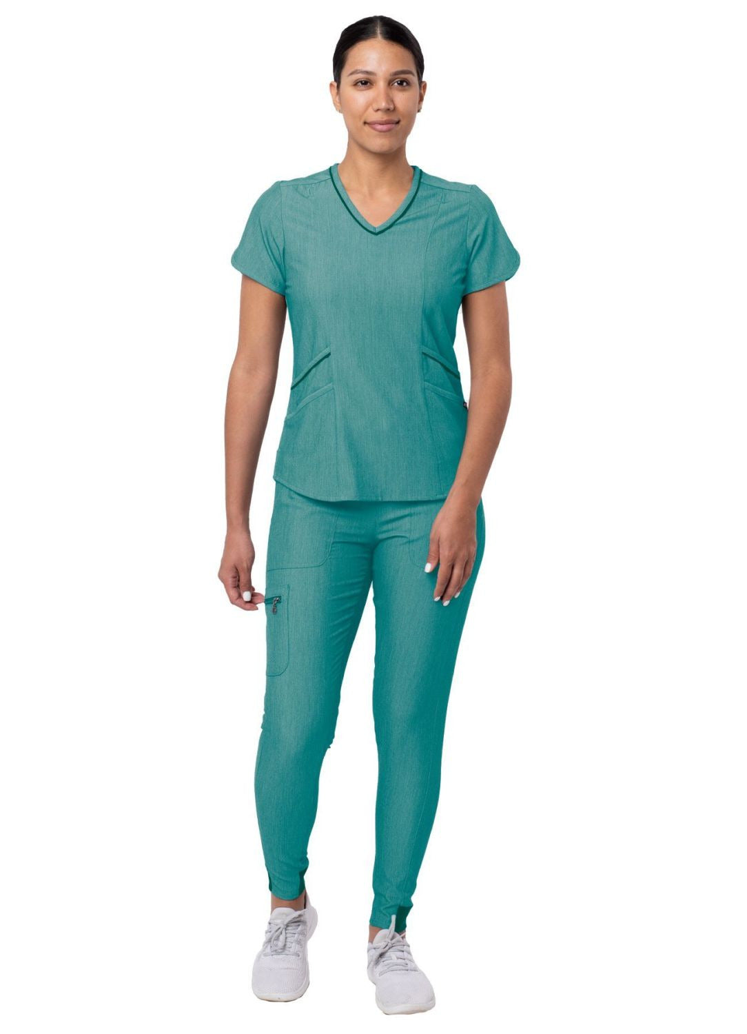 Adar Women's Modern Athletic Jogger Scrub Set 2