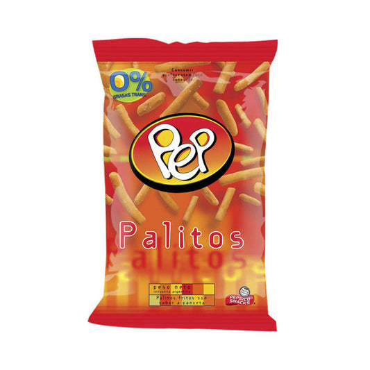 Pampa Direct Palitos Pep Snack Fried Wheat Flour Sticks with Bacon Flavor, 84 g / 2.96 oz bag
