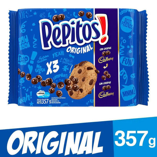 Pampa Direct Pepitos Chips Ahoy! Cookies with Chocolate Chips, 357 g / 12.6 oz 3x pack