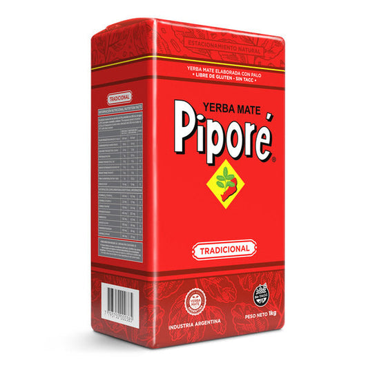 Pampa Direct Piporé Traditional Yerba Mate Con Palo Unsmoked Low Powder, 1 kg / 2.2 lb